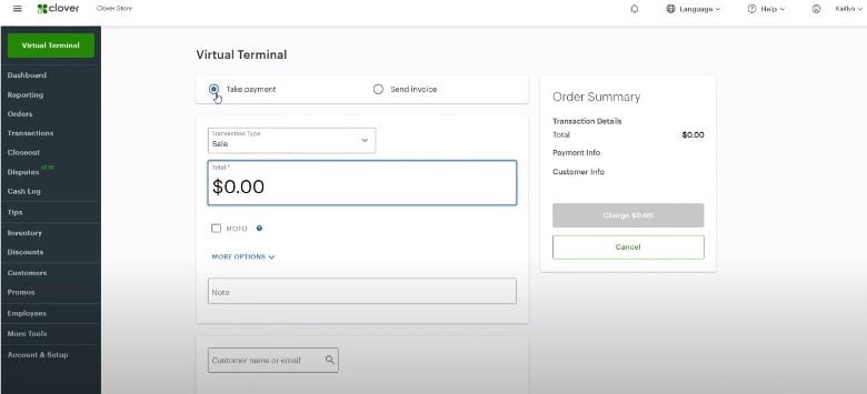 Clover virtual terminal