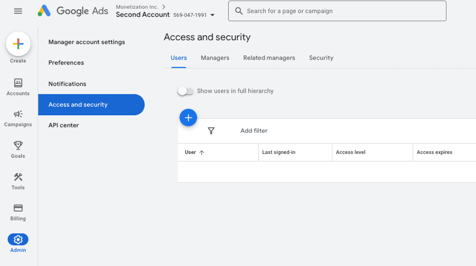 Google Ad Manager access and security