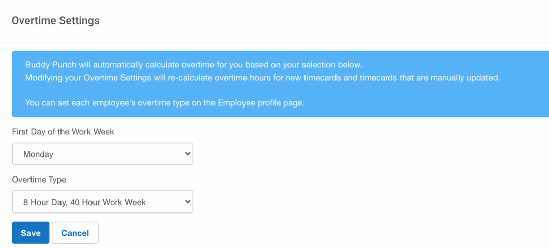 Buddy Punch time tracking