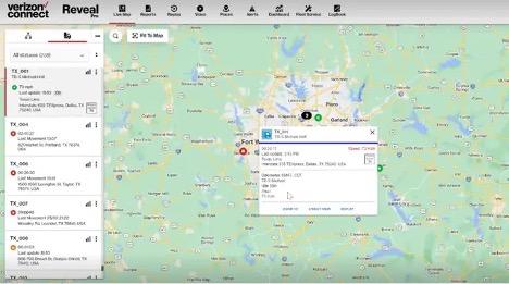 Verizon Connect live mapping