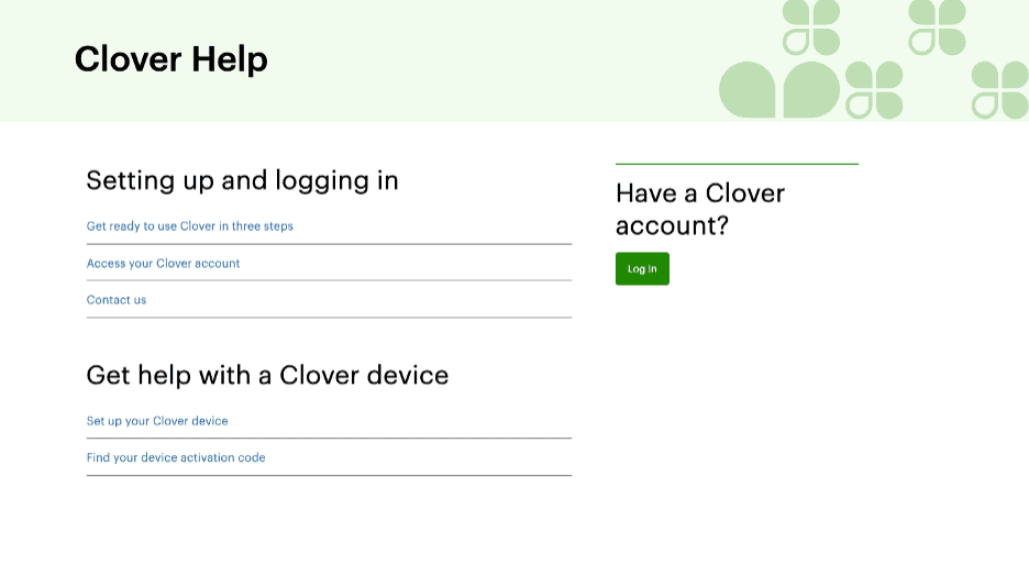 Clover online help