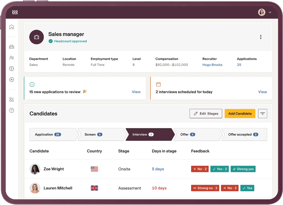 Rippling dashboard