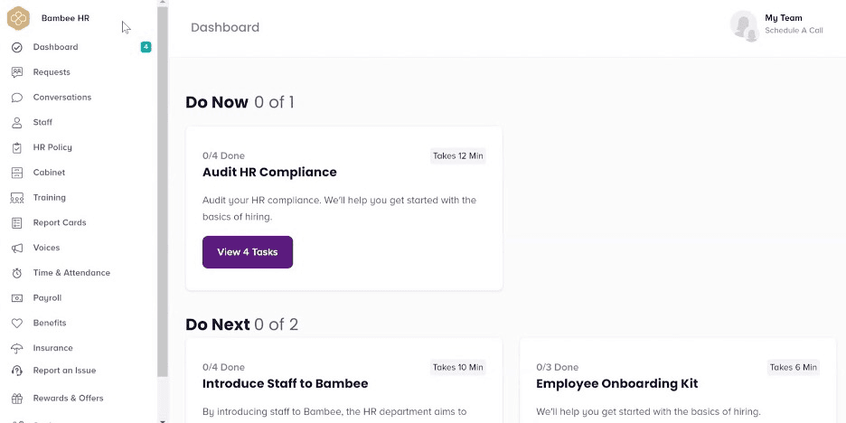 Bambee HR tasks