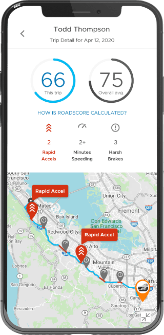 Force Fleet Tracking driver scores