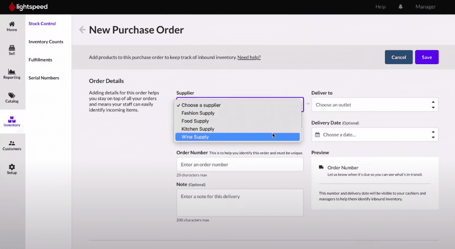 Lightspeed inventory tracking