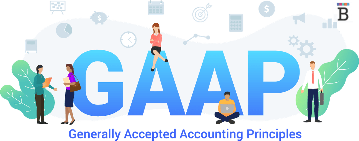 graphic of people sitting around large letters that spell GAAP
