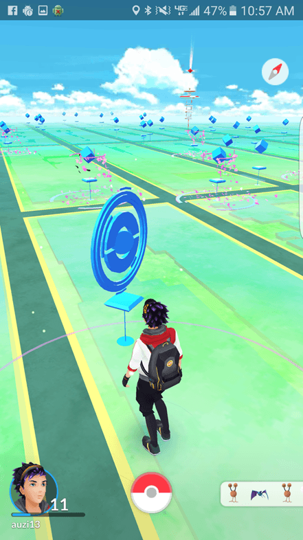 Screenshot of Pokemon Go