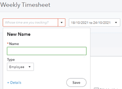 Quickbooks dropdown menu