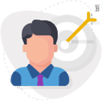 graphic of a person with a bullseye behind them