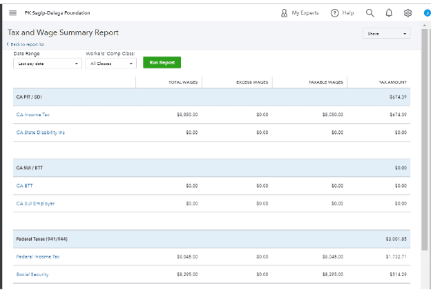 Quickbooks payroll