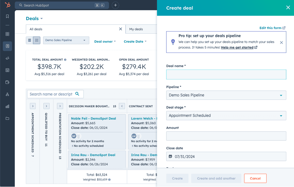 Hubspot deal reviews